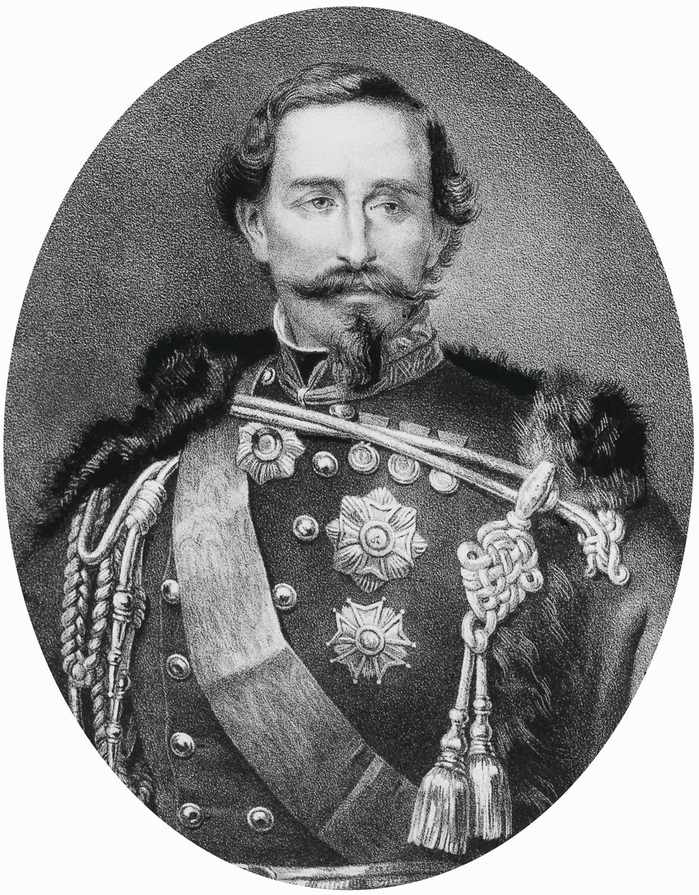 अल्फोंसो फेरेरो डेला मरमोरा (1804-1878) का पोर्ट्रेट, इतालवी जनरल और राजनीतिज्ञ, उत्कीर्णन द्वारा अज्ञात अज्ञात