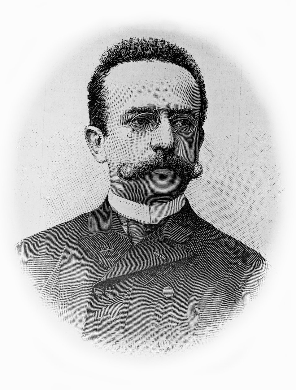 जियासिंटो गैलिना का पोर्ट्रेट (1852-1897), इतालवी नाटककार, फोटोग्राफ के बाद ड्राइंग द्वारा अज्ञात अज्ञात
