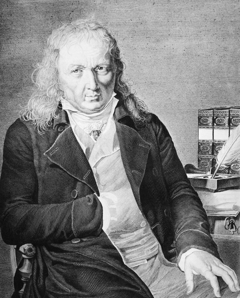जैक्स बर्नार्डिन हेनरी डी सेंट-पियरे (1737-1814) का पोर्ट्रेट, फ्रांसीसी लेखक और वनस्पतिशास्त्री, उत्कीर्णन द्वारा अज्ञात अज्ञात