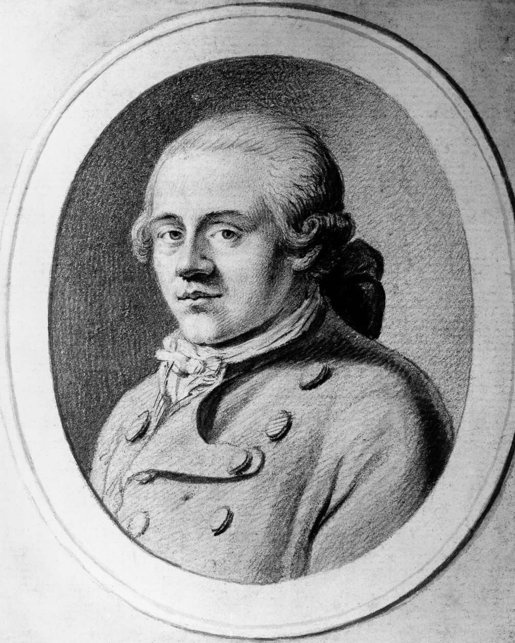 जैकब माइकल रेनहोल्ड लेनज़ (1751-1792) का पोर्ट्रेट, स्टर्म और द्रांग आंदोलन के जर्मन लेखक, उत्कीर्णन द्वारा अज्ञात अज्ञात