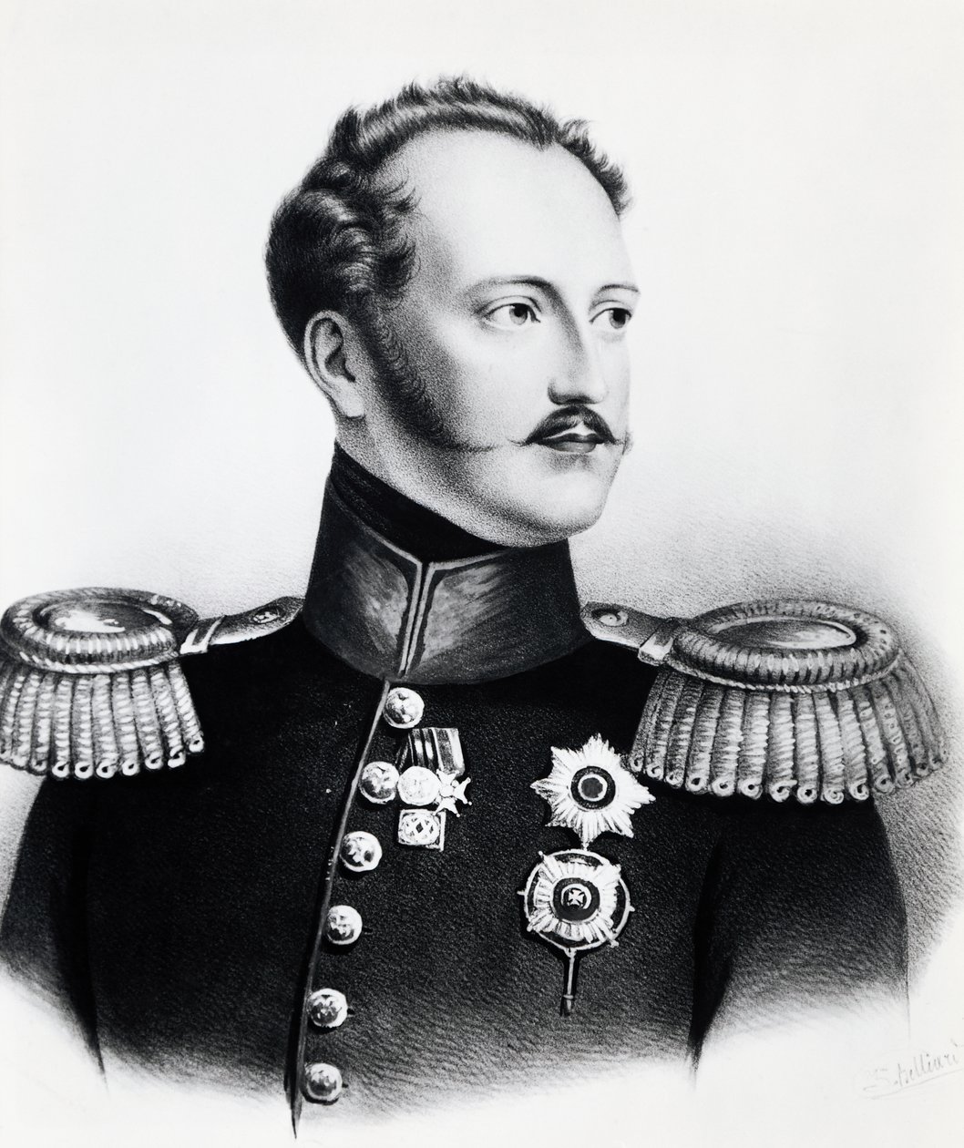निकोलस I रोमानोव (1796-1855) का चित्र, 1825 से 1855 तक रूस का ज़ार, उत्कीर्णन द्वारा अज्ञात अज्ञात