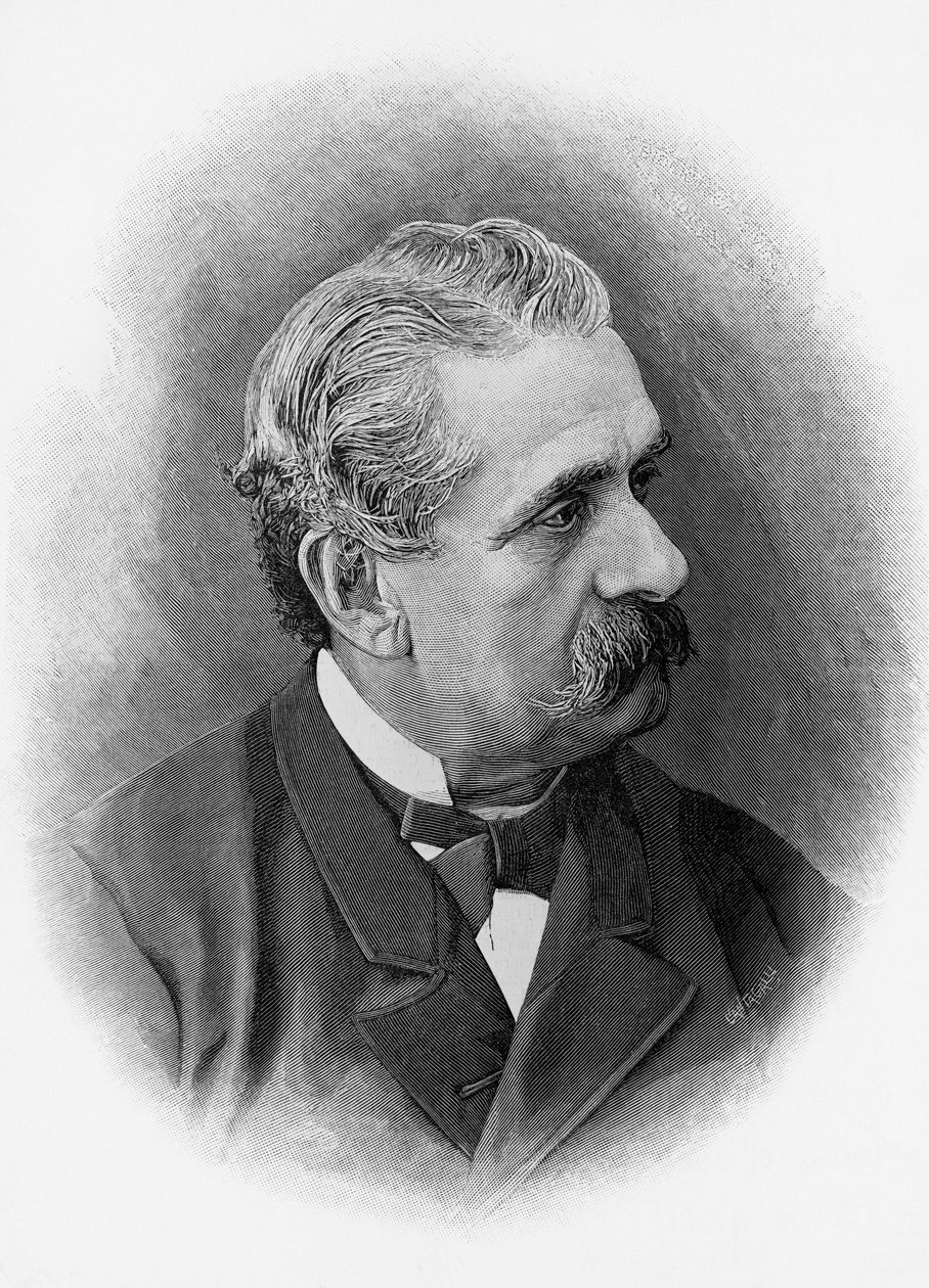 पाओलो फेरारी का पोर्ट्रेट (1822-1889), इतालवी नाटककार और लेखक, उत्कीर्णन द्वारा अज्ञात अज्ञात