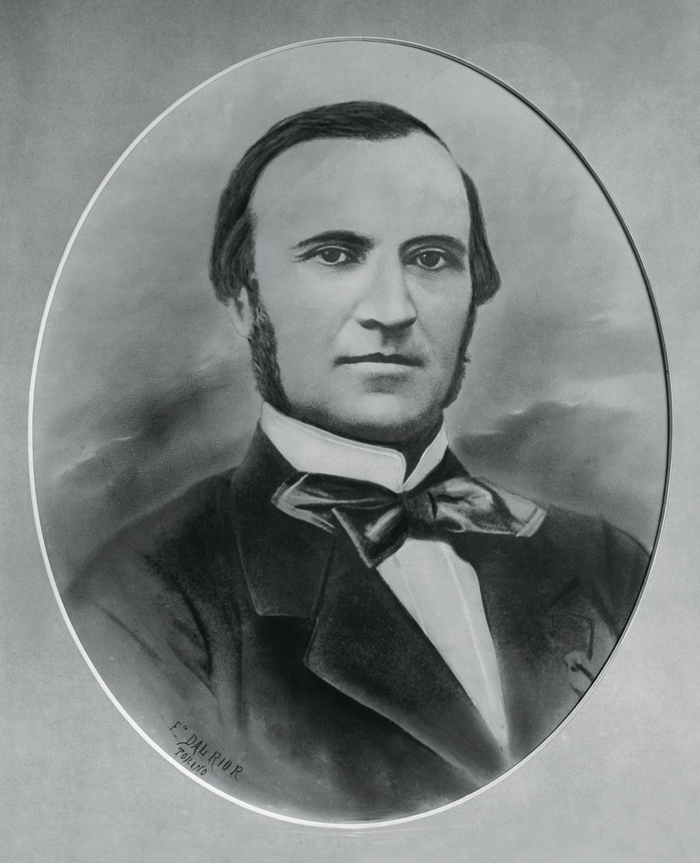 सेवरिनो ग्रैटोनी का पोर्ट्रेट (1815-1876), इतालवी वास्तुकार और इंजीनियर, उत्कीर्णन द्वारा अज्ञात अज्ञात