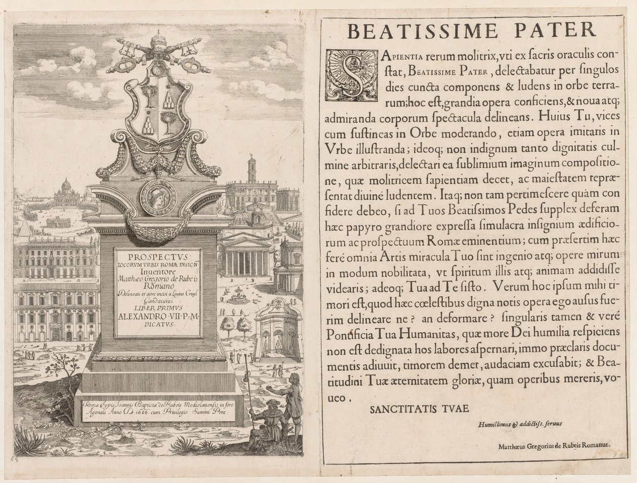 संभावना LOCURI रोम Insignes [बारी] 1666 से frontispiece। द्वारा लिविन क्रुइल