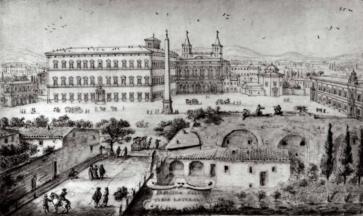लेटरन, रोम का दृश्य, 1672-73। द्वारा लिविन क्रुइल