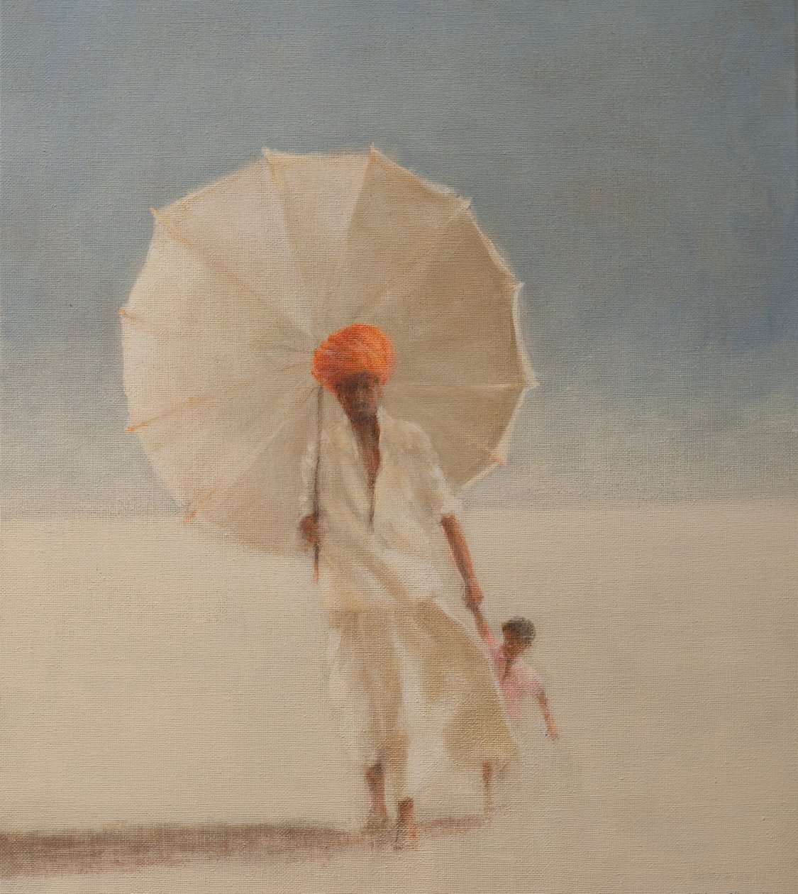 मैन एंड चाइल्ड I, 2010 (कैनवास पर एक्रिलिक) द्वारा लिंकन सेलिगमैन