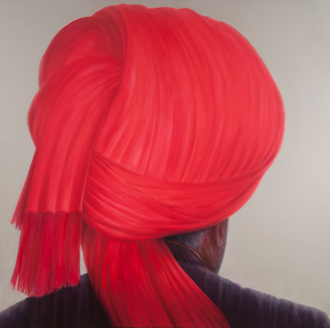 रेड टर्बन, 2012 (कैनवास पर एक्रिलिक) द्वारा लिंकन सेलिगमैन