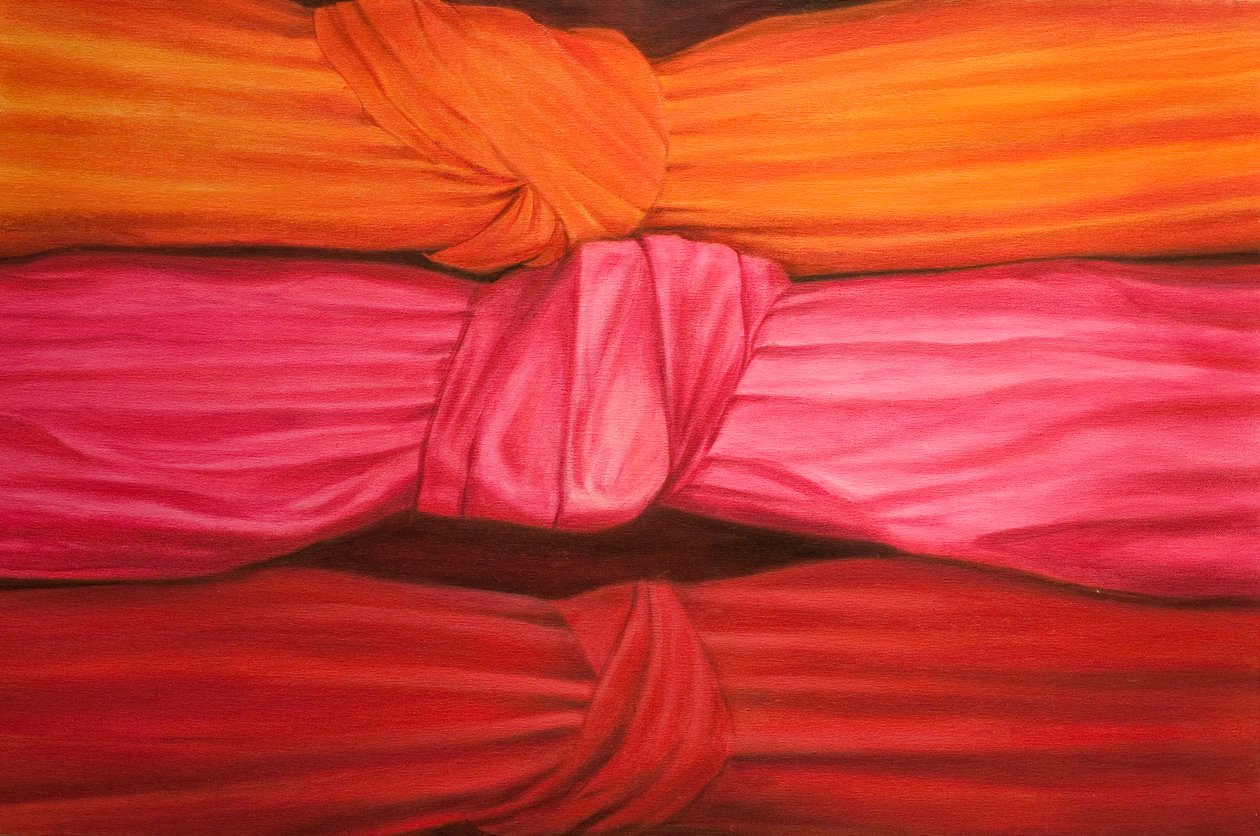 सिल्क नॉट्स, 2010 (कैनवास पर एक्रिलिक) द्वारा लिंकन सेलिगमैन
