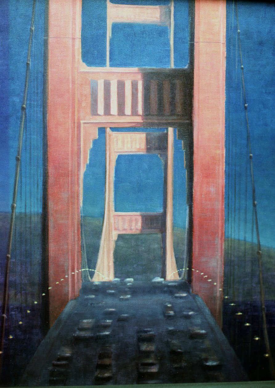 गोल्डन गेट ब्रिज, 1992 (कैनवास पर एक्रिलिक) द्वारा लिंकन सेलिगमैन