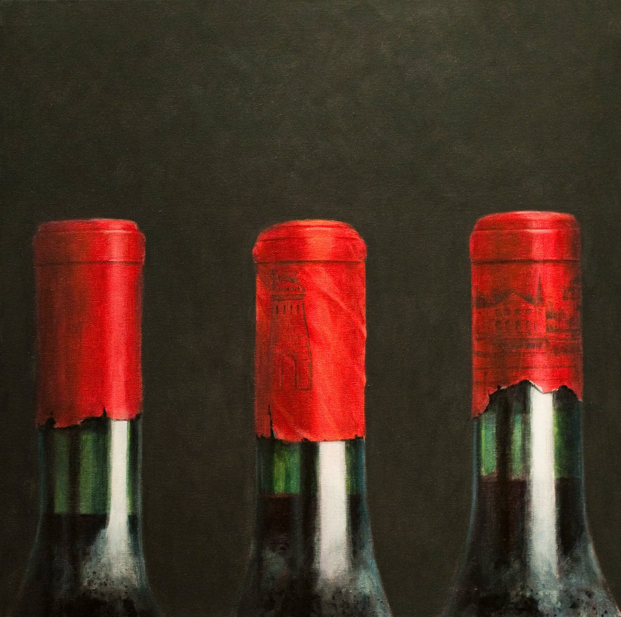 तीन वाइन, 2010 (कैनवास पर एक्रिलिक) द्वारा लिंकन सेलिगमैन