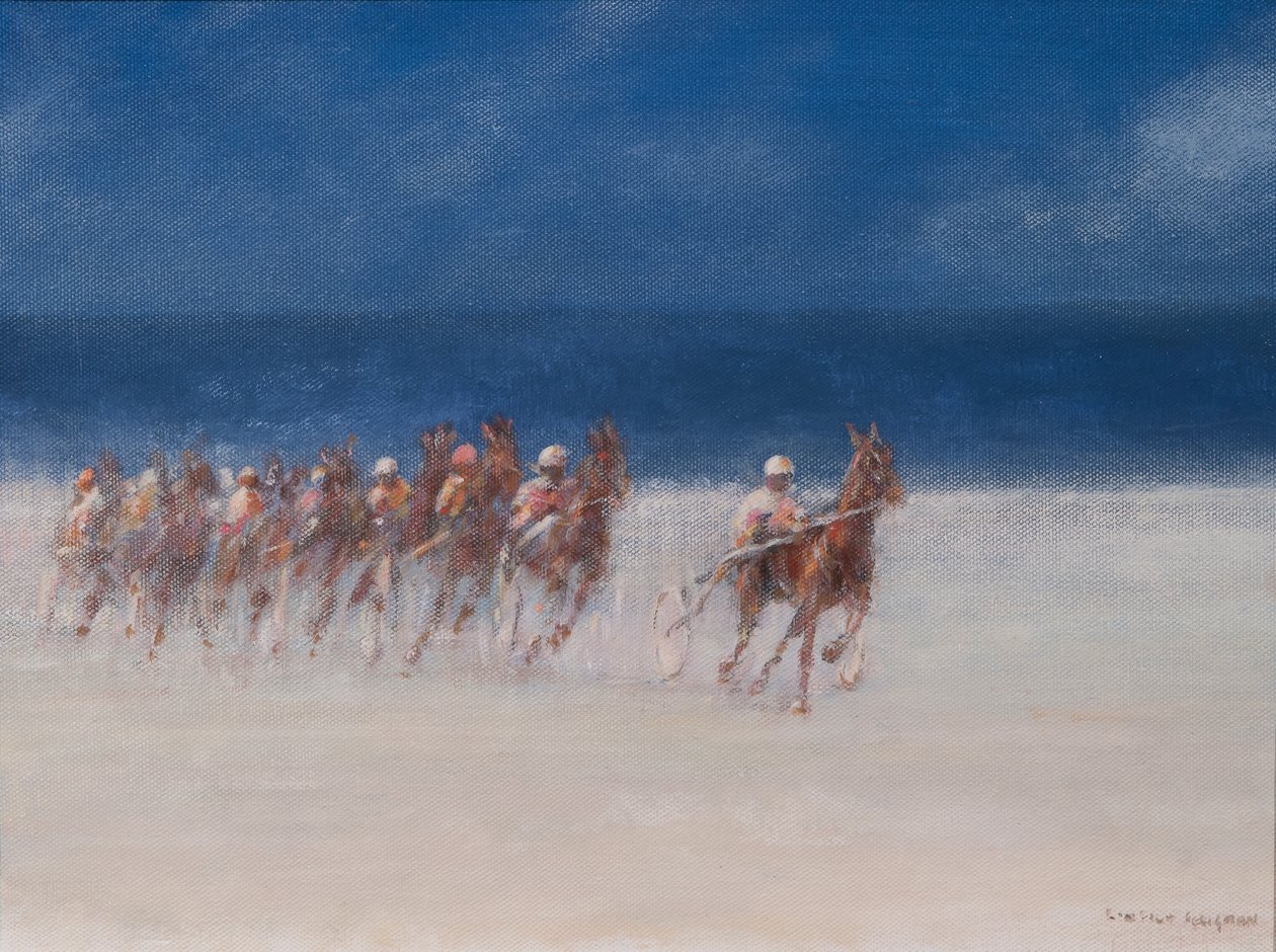 ट्रोटिंग रेस, ब्रिटनी, 2012 (कैनवास पर एक्रिलिक) द्वारा लिंकन सेलिगमैन