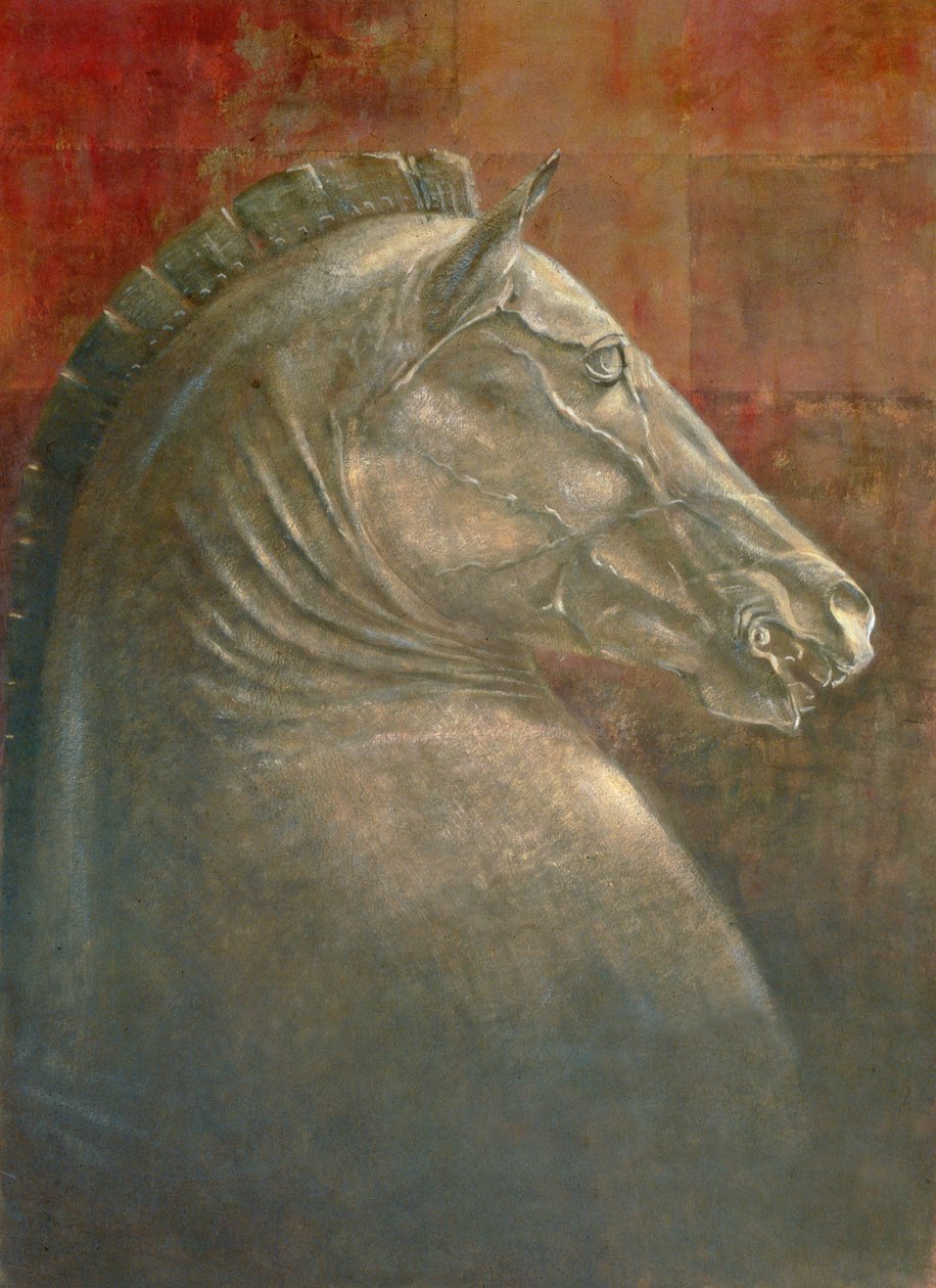 हॉर्स हेड, 1990 (कागज पर एक्रिलिक) द्वारा लिंकन सेलिगमैन