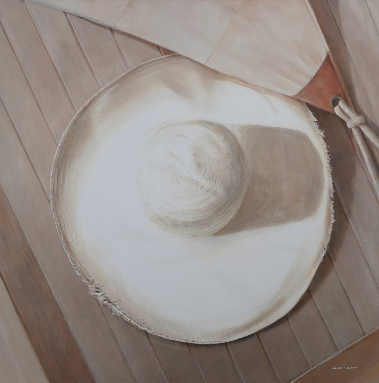 ट्रैवलिंग हैट, 2012 (कैनवास पर एक्रिलिक) द्वारा लिंकन सेलिगमैन