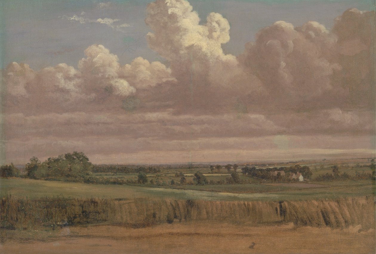 व्हीटफील्ड के साथ लैंडस्केप, c.1850s द्वारा लियोनेल कांस्टेबल