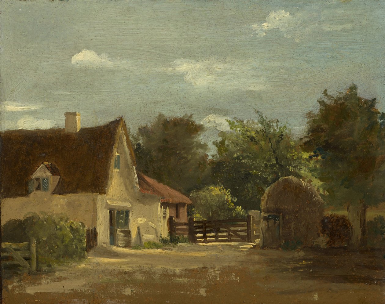 कॉटेज, c.1850 द्वारा लियोनेल कांस्टेबल
