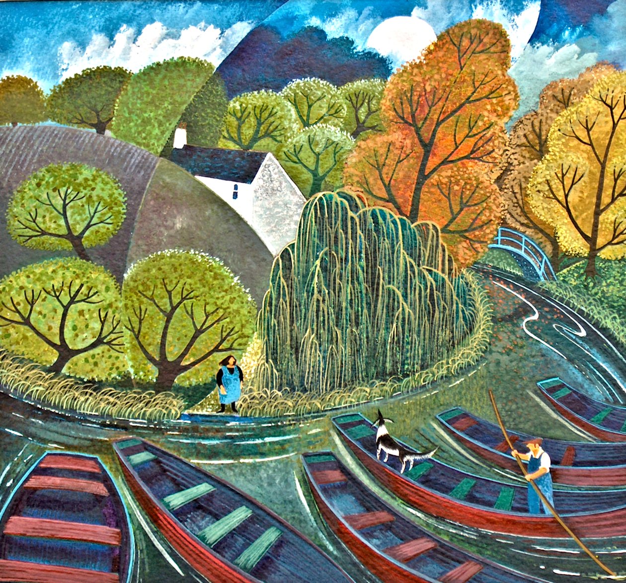 मिलन स्थल, 2010, (कागज पर एक्रिलिक्स) द्वारा लिसा ग्रा जेन्सेन