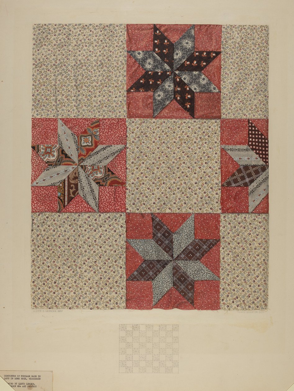 स्टार डिजाइन दिलासा देनेवाला, c. 1937. द्वारा लॉयड चार्ल्स लेम्के