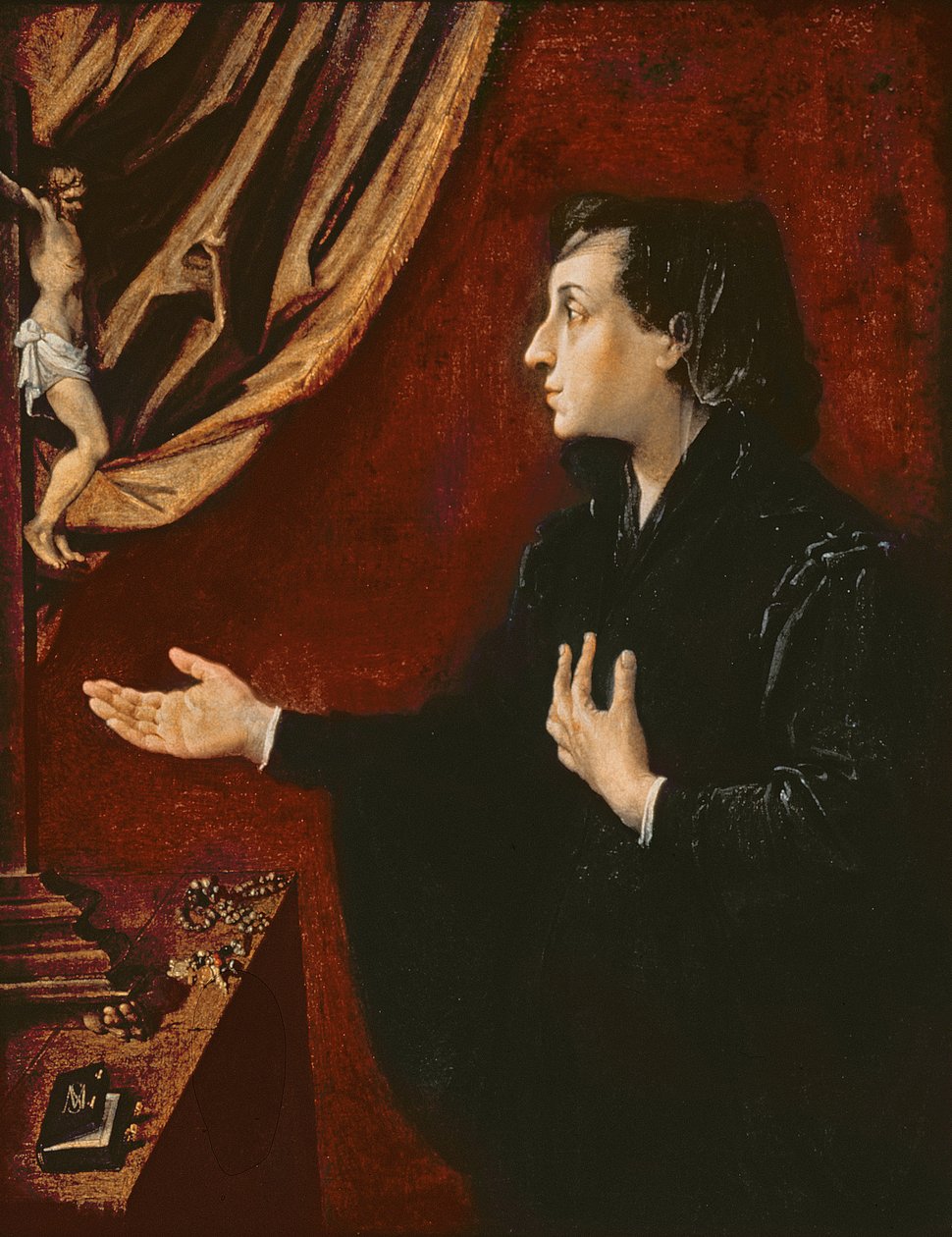 एक विधवा का चित्र, c.1585 द्वारा Lodovico Carracci