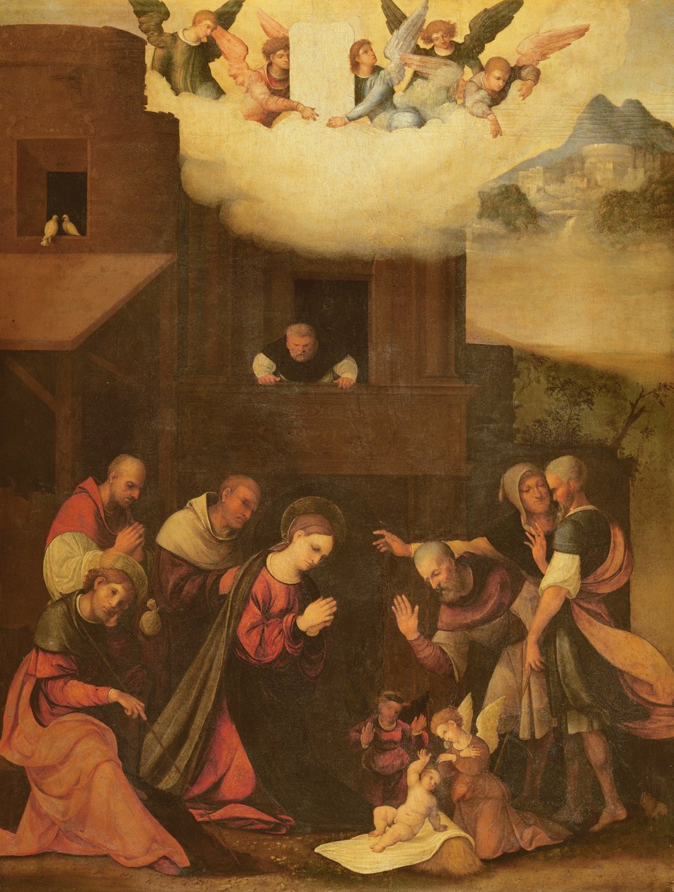चरवाहों की आराधना, c.1520-24 द्वारा Lodovico Mazzolino