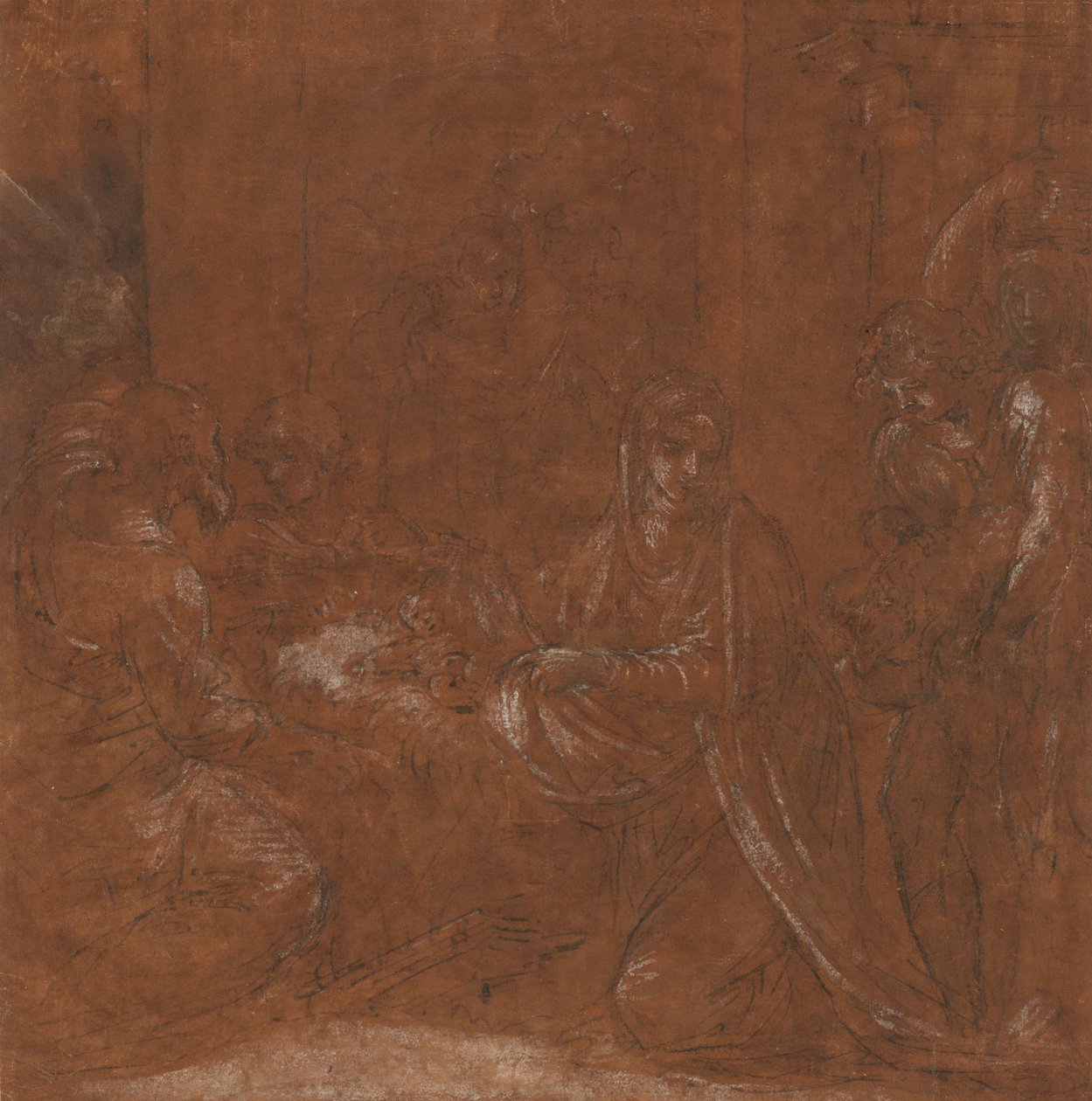 चरवाहों की आराधना, 1611-12 द्वारा Lodovico Carracci