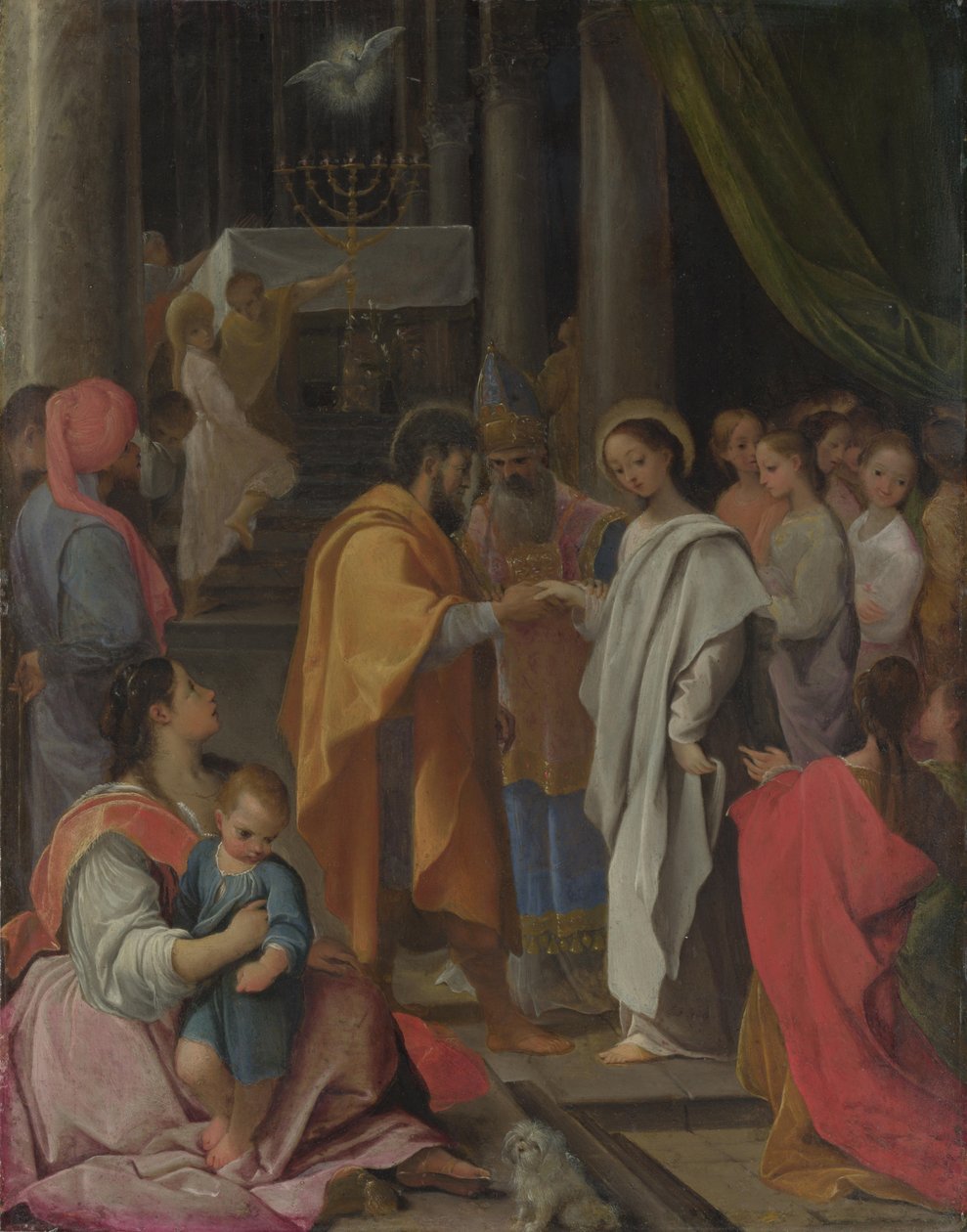 मैरी और जोसेफ की शादी, सीए 1590 द्वारा Lodovico Carracci