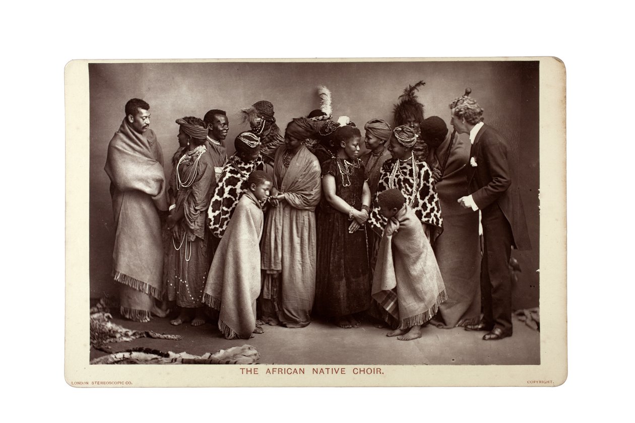 द अफ्रीकन नेटिव चोइर, लंदन, c.1892 (कार्बन प्रिंट) द्वारा लंदन स्टीरियोस्कोपिक कंपनी