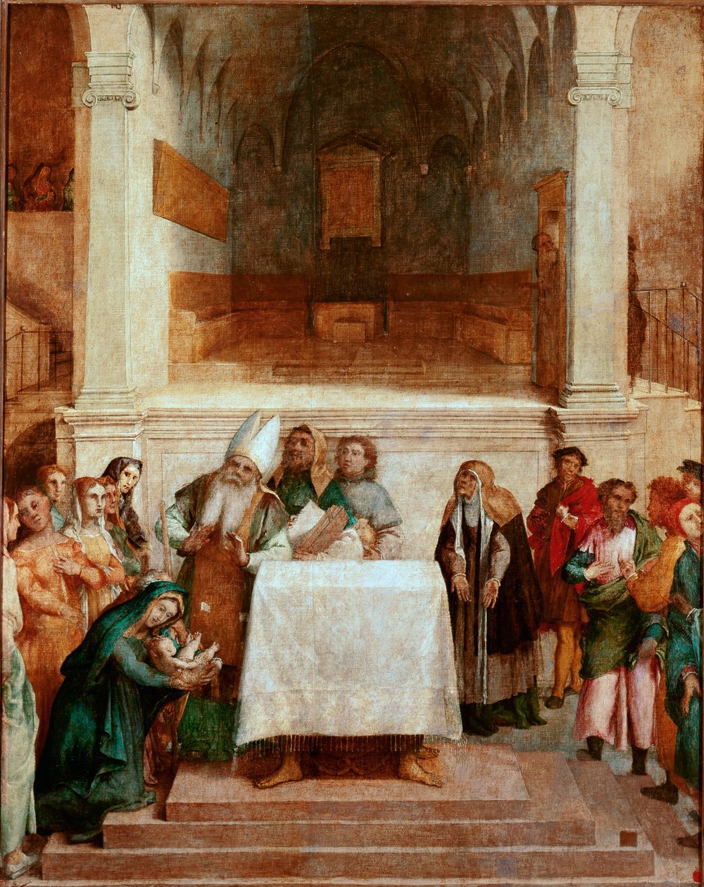 लोरेंजो लोट्टो (सीए. 1480-1556) 1554-1556 डिम द्वारा टेंपल पेंटिंग में प्रस्तुति। 170x157 सेमी लोरेटो, पलाज्जो अपोस्टोलिको द्वारा लोरेंजो लोट्टो