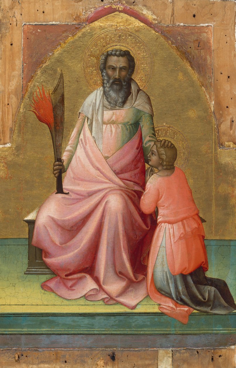 अब्राहम, c.1408-10 (लकड़ी, सोने के मैदान पर तापमान) द्वारा लोरेंजो मोनाको
