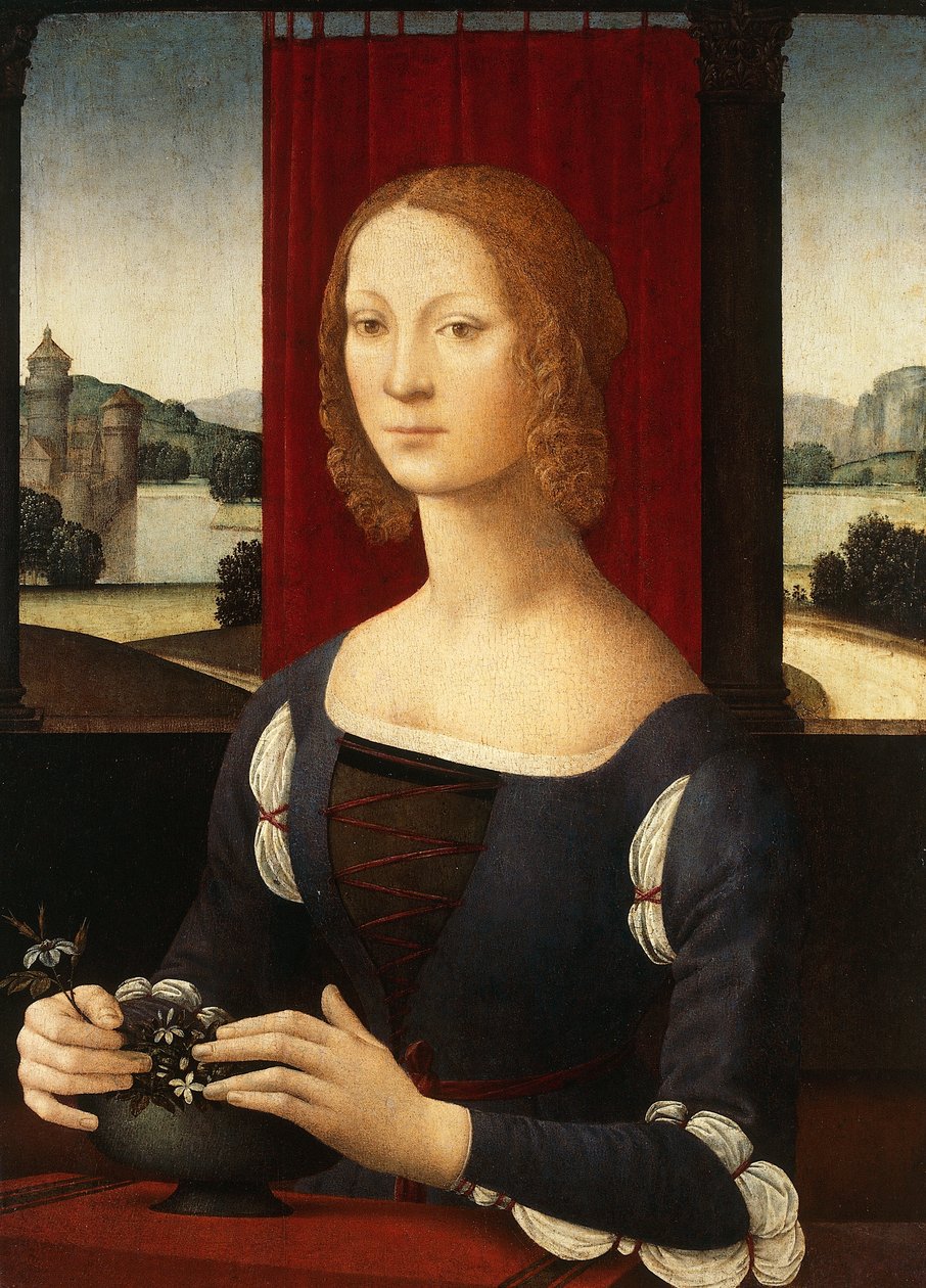 Caterina Sforza Riario (मिलानो) का पोर्ट्रेट द्वारा लोरेंजो डि क्रेडि