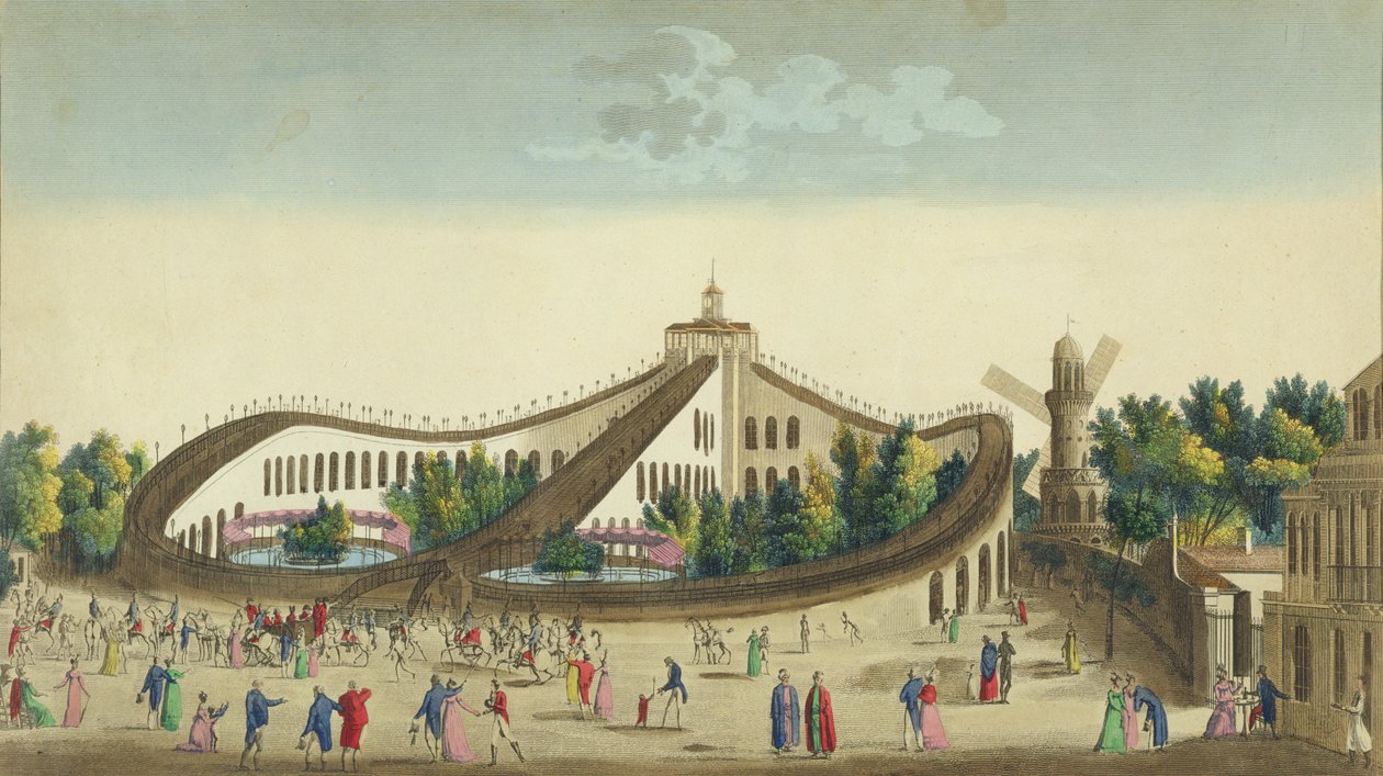 एरियल वॉक, जार्डिन बाउजन, c.1817 द्वारा एम्ब्रोज़ लुई गार्नेरे