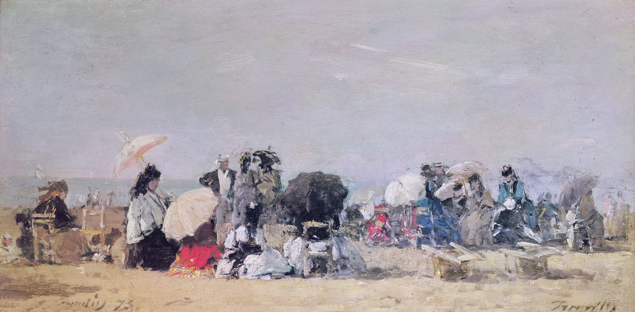 बीच सीन, ट्रॉविल, 1873 द्वारा यूजीन लुई बौडिन