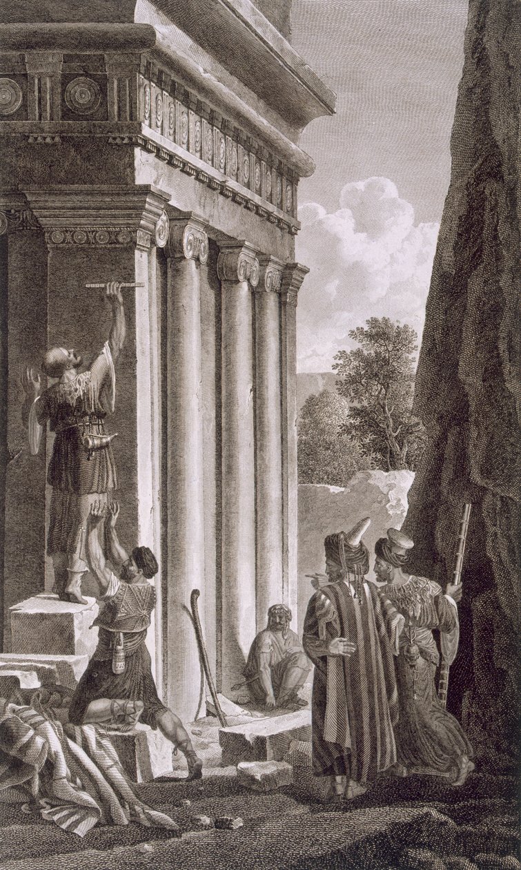 अबशालोम का मकबरा, जेहोसोफ़त की घाटी, 1799 द्वारा लुई फ़्राँस्वा कसासी