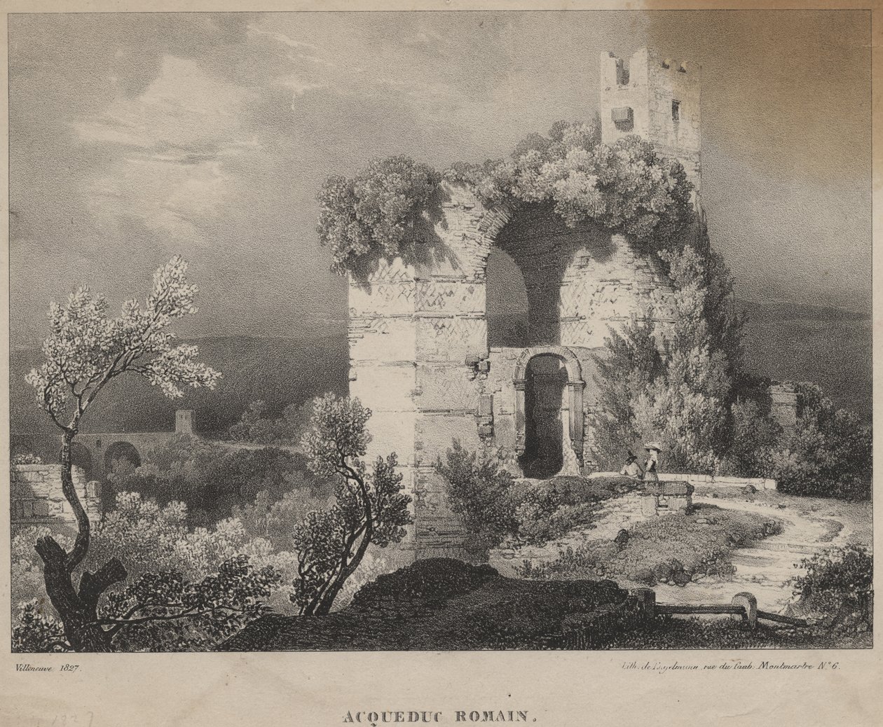 रोमन एक्वाडुक, 1827 द्वारा लुईस जूल्स फ्रेडरिक विलेन्यूवे