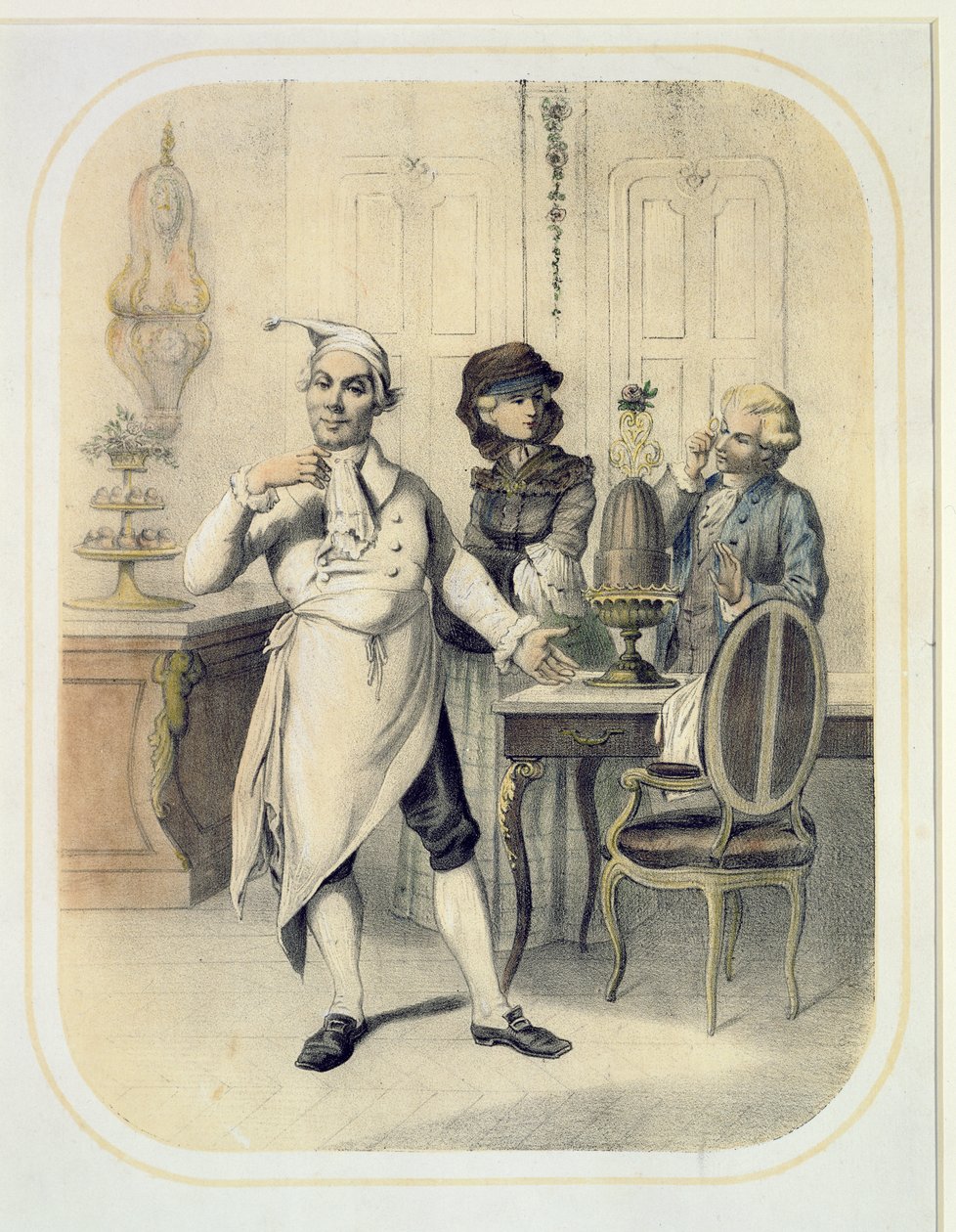 सीवेन डेडली सिंस को दर्शाने वाले प्रिंट की एक श्रृंखला से रसोई में गर्व, c.1850 द्वारा लुई लियोपोल्ड बोइली