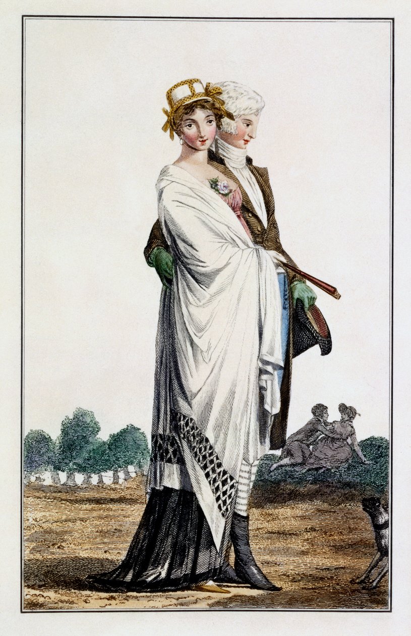 महिलाओं की दोपहर की वॉकिंग ड्रेस, 1789 द्वारा लुइस मैरी लांटे