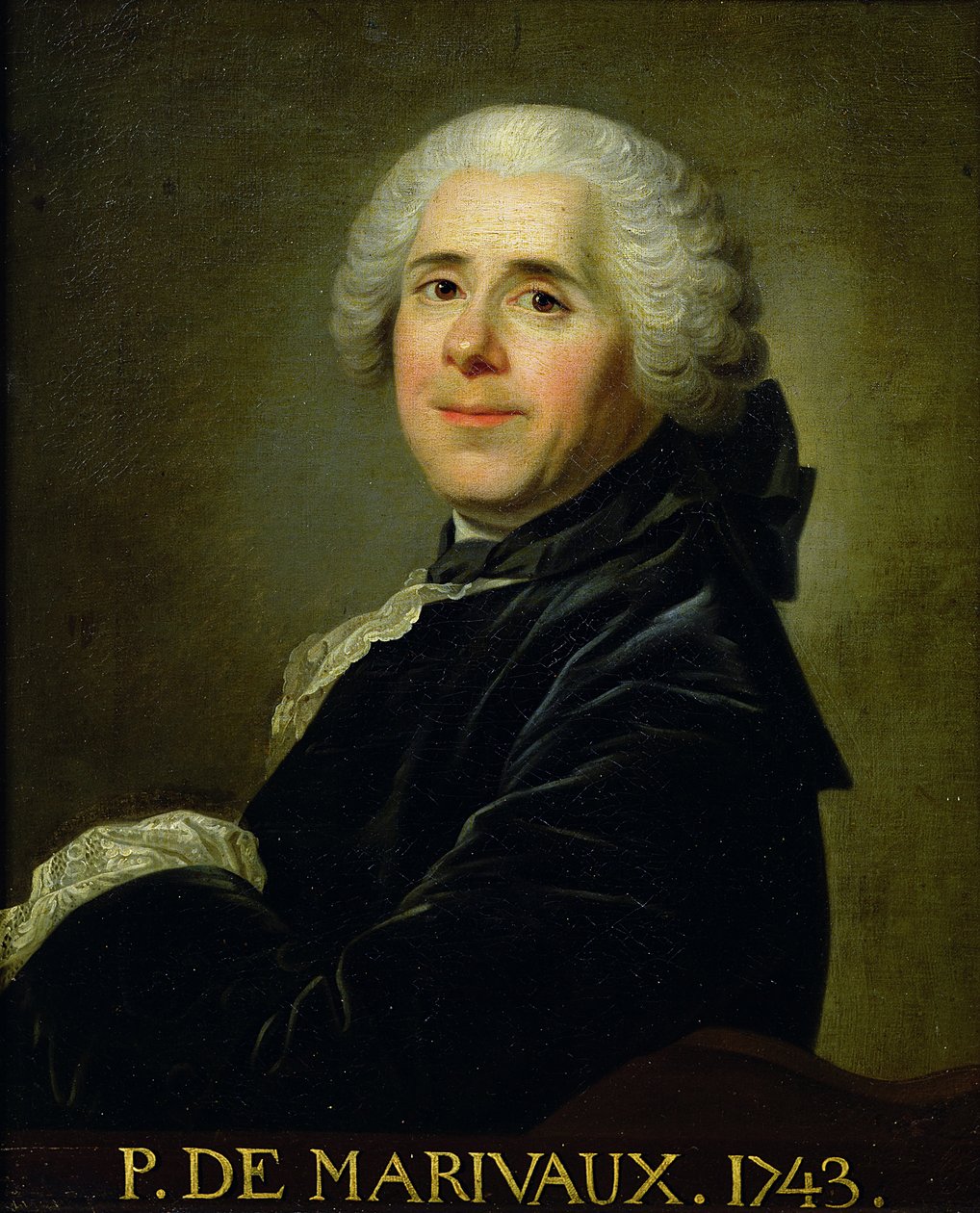 पियरे कारलेट डी चंबलेन डी मारिवाक्स (1688-1763) 1743 का चित्र द्वारा लुई मिशेल वान लू