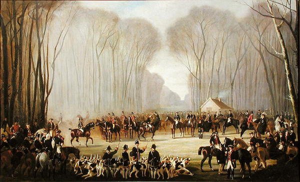 Compiegne के जंगल में Puis au Roi में शिकार बैठक द्वारा लुइस रॉबर्ट हेयौल्ट