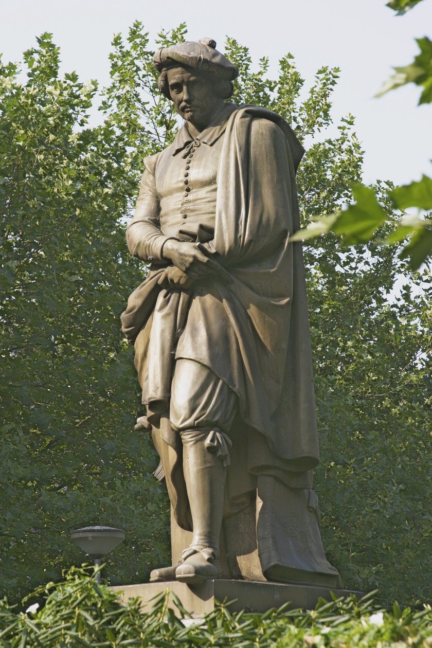 रेम्ब्रांट वान रिजन की प्रतिमा (1606-69) 1852 (कांस्य) द्वारा लुइस रॉयर