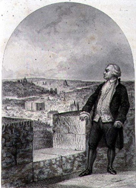 पेरिस के प्राचीर पर ऑनर गेब्रियल रिक्वेटी, काउंट ऑफ मिराब्यू (1749-91), फिलिबर्ट लैंग्लोइस (उत्कीर्णन) द्वारा उकेरा गया द्वारा लुई (बाद) मार्कल