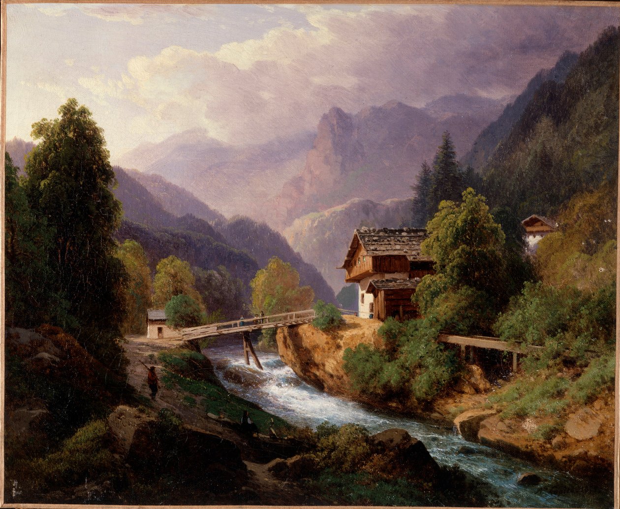ऑगस्टस लुई लैपिटो (1803-1874) द्वारा 19वीं सदी के निजी संग्रह द्वारा स्विट्ज़रलैंड का लैंडस्केप पेंटिंग द्वारा लुई अगस्टे लापिटो