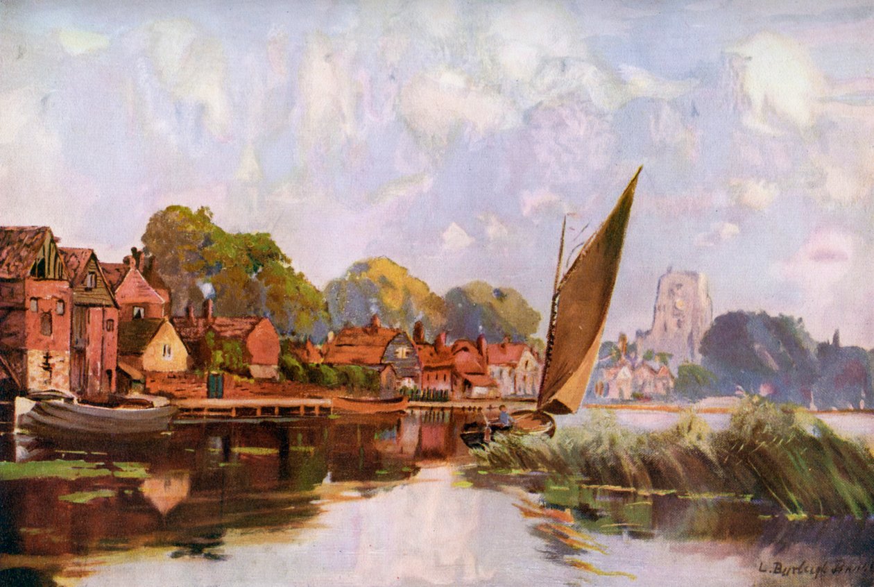 नदी पर बने बीकॉन्ड्स, सफ़ोक, 1924-1926 में। द्वारा लुइस बर्लेघ ब्रुहल