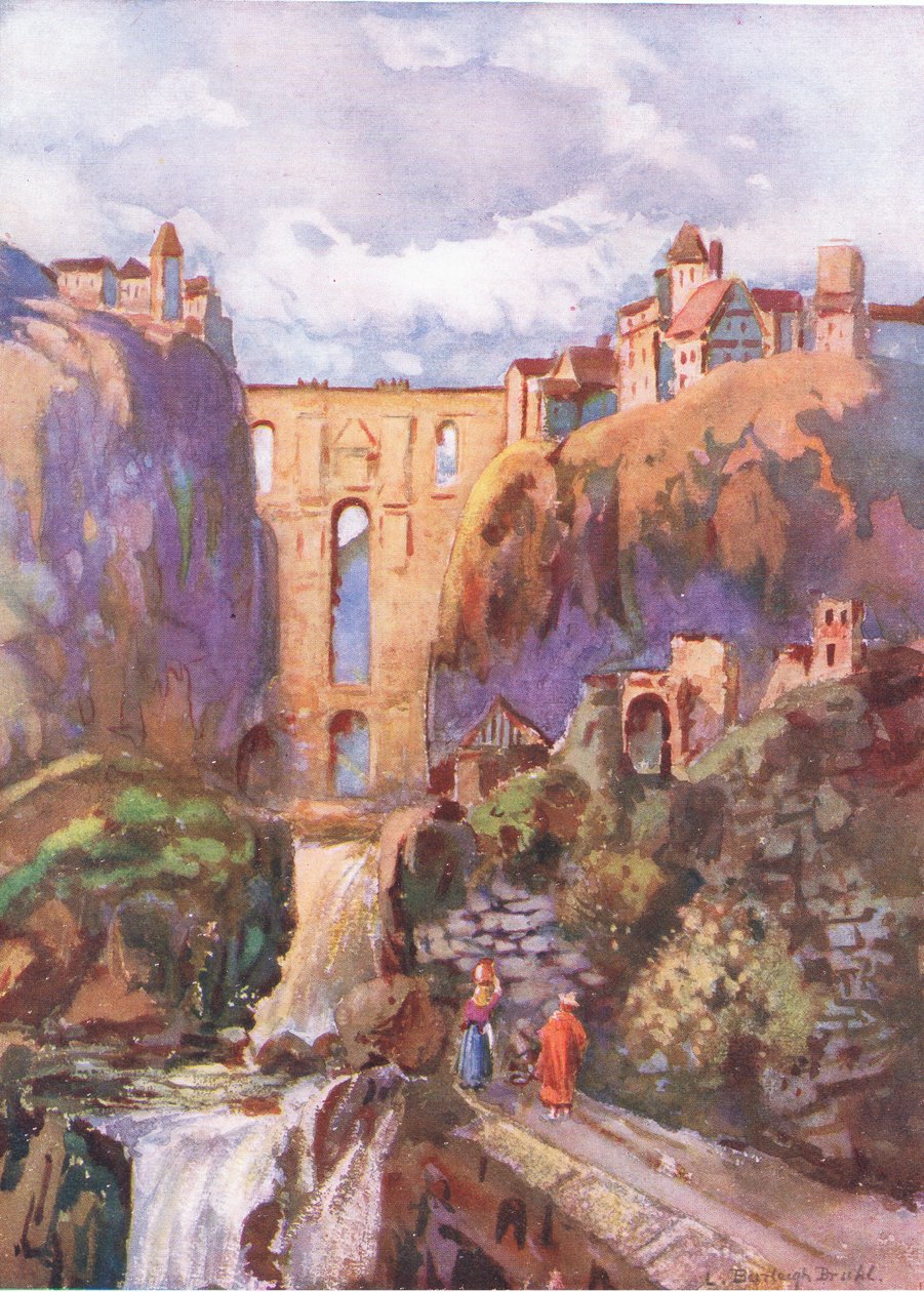 हचिन्सन सुरम्य यूरोप से द ताजो रोंडा, हचिन्सन एंड सोन द्वारा प्रकाशित, c.1930 द्वारा लुइस बर्लेघ ब्रुहल