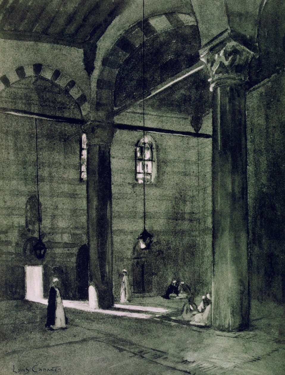 अल-रिफाई मस्जिद, काहिरा, मिस्र, 1928 द्वारा लुई कैबन्स