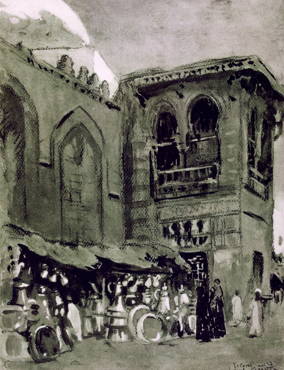 कॉपर व्यापारी, काहिरा, मिस्र, 1928 द्वारा लुई कैबन्स