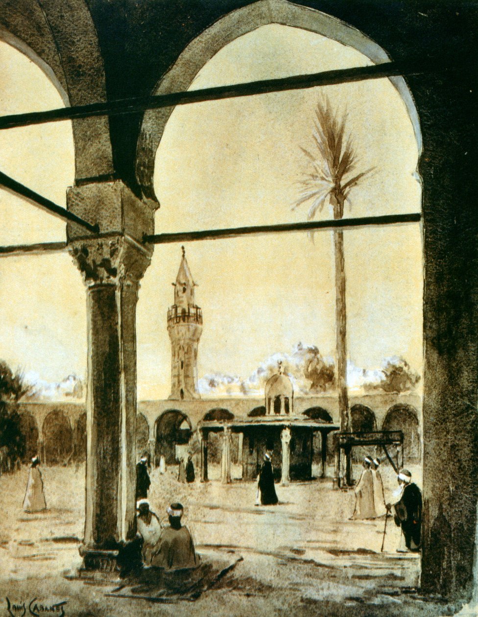 मस्जिद, काहिरा, मिस्र, 1928 द्वारा लुई कैबन्स