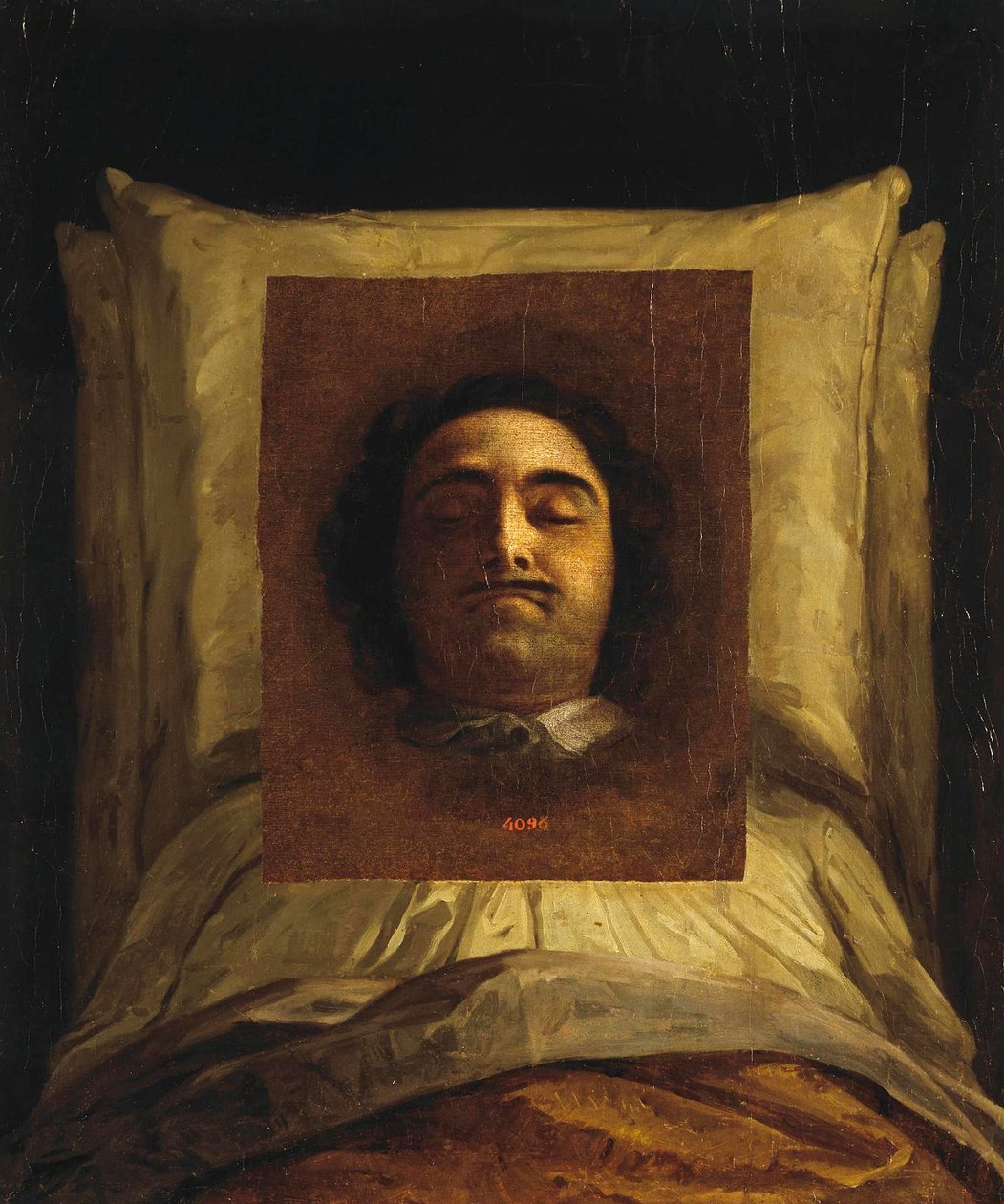 पियरे ले ग्रैंड - पीटर आई ऑन हिज डेथबेड पार कारवाक, लुई (1684-1754)। कैनवास पर तेल, आकार: 77x64 द्वारा लुई कारवाके