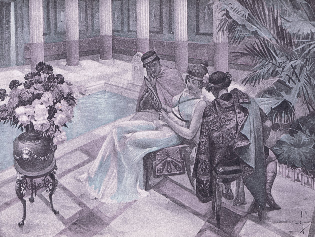 टाइटस और गिसिपस, नवरे सोसाइटी 1930 (लिथो) द्वारा प्रकाशित बोकासियो के डिकैमेरॉन का चित्रण द्वारा लुइस चेलोन