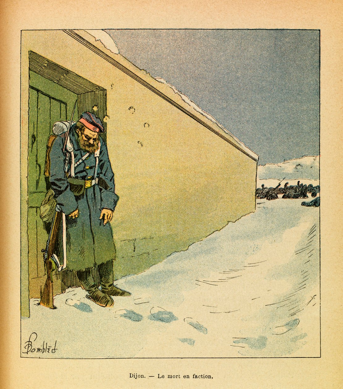 यूजीन सार्जेंट द्वारा L'Armee de l'Est, dit Grenest, लुई बॉम्बल्ड द्वारा सचित्र (1862-1927) (फ्रेंको-जर्मन युद्ध; 1870 -1871 का अभियान): ले मोर्ट एन गुट, संग्रह आंशिक द्वारा लुई चार्ल्स ने बमबारी की