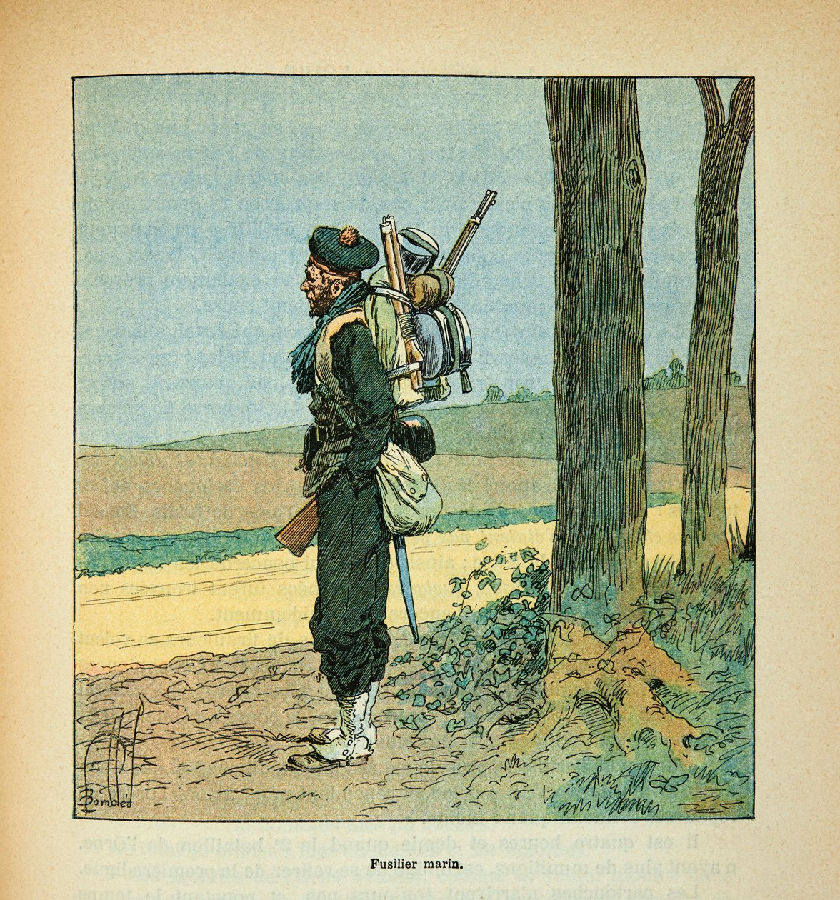 लुई बॉम्बल्ड (1862-1927) (फ्रेंको-जर्मन युद्ध; 1870 -1871 का अभियान): 1870 में समुद्री फ्यूसिलियर, निजी संग्रह द्वारा लुई चार्ल्स ने बमबारी की