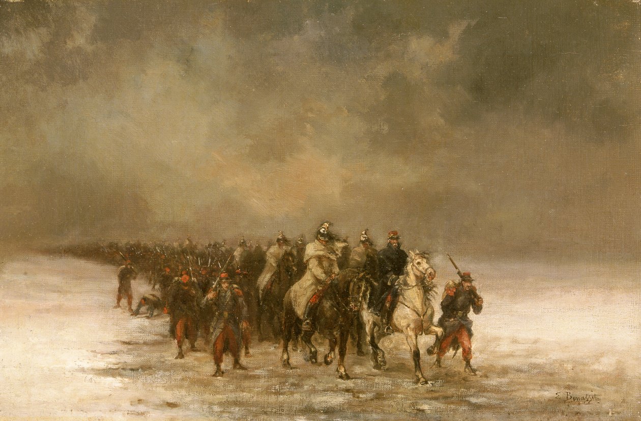 द रिट्रीट, c1871 द्वारा लुई यूजीन बेनासिटा